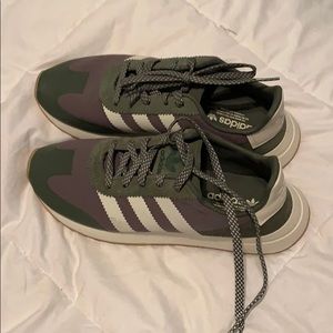 army green adidas shoes size 8